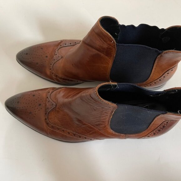 Melvin & Hamilton "Selina" Brown Leather Pointy Toe Booties: Size 40 (9.5 US) - Picture 5 of 9